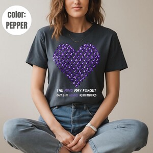 The mind may forget but the heart remembers shirt, ill remember for you, Alzheimer's month, alzheimer support, alzheimers awareness