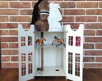 Hobby Horse Stall: White Wooden Barn, Toy Storage