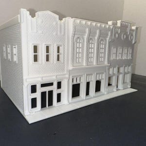HO - Scale Main Street Town Buildings Old Country Western Style 1:87 Brownstone