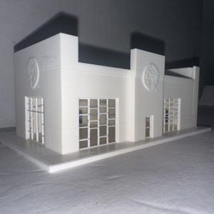N Scale Starbucks Coffee Shop Building 1:160 High Detail 3D Model - White 1/160