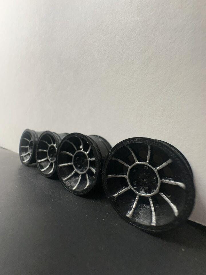 1/18 Scale RC General Lee Vector Wheels for 1:18 RC Car HEX Dukes of ...