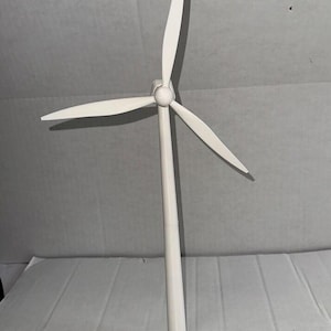 HO Scale Windkraftanlage / Windmühle Generator Weiß Detailliertes Modell 1:87 Unbemalt