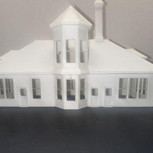 HO Scale Train Station 1:87 Trackside Building High Detail White Unpainted Model