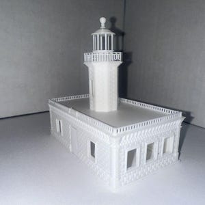 N - Scale Lighthouse Nautical Classic Building 1:160 High Detail White Unpainted Coastal Scenery Rural Home