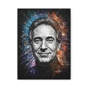 Carl Sagan Canvas Art: Space Science Portrait, Galaxy Artwork