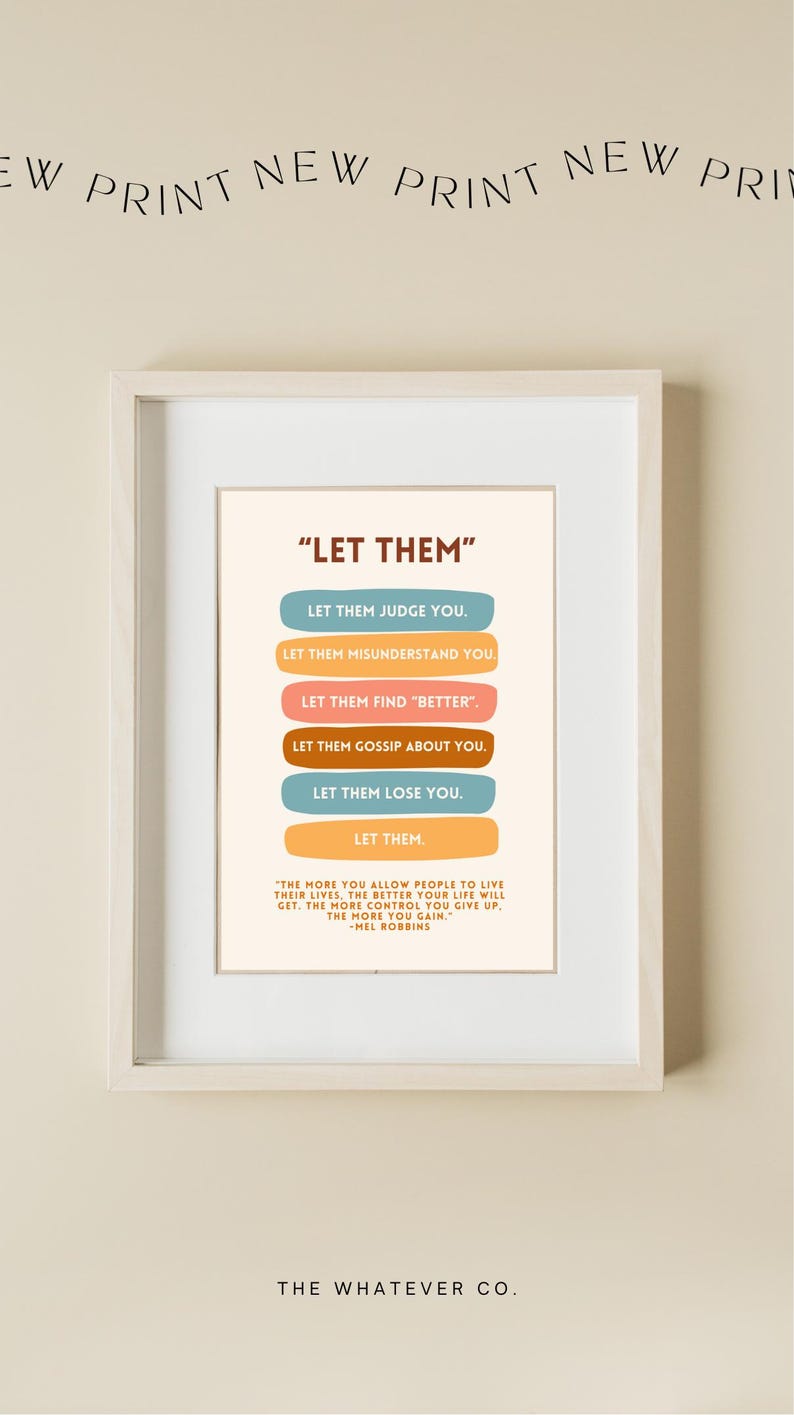 Let Them – Mel Robbins Inspirational Wall Art (digital Download) - Etsy
