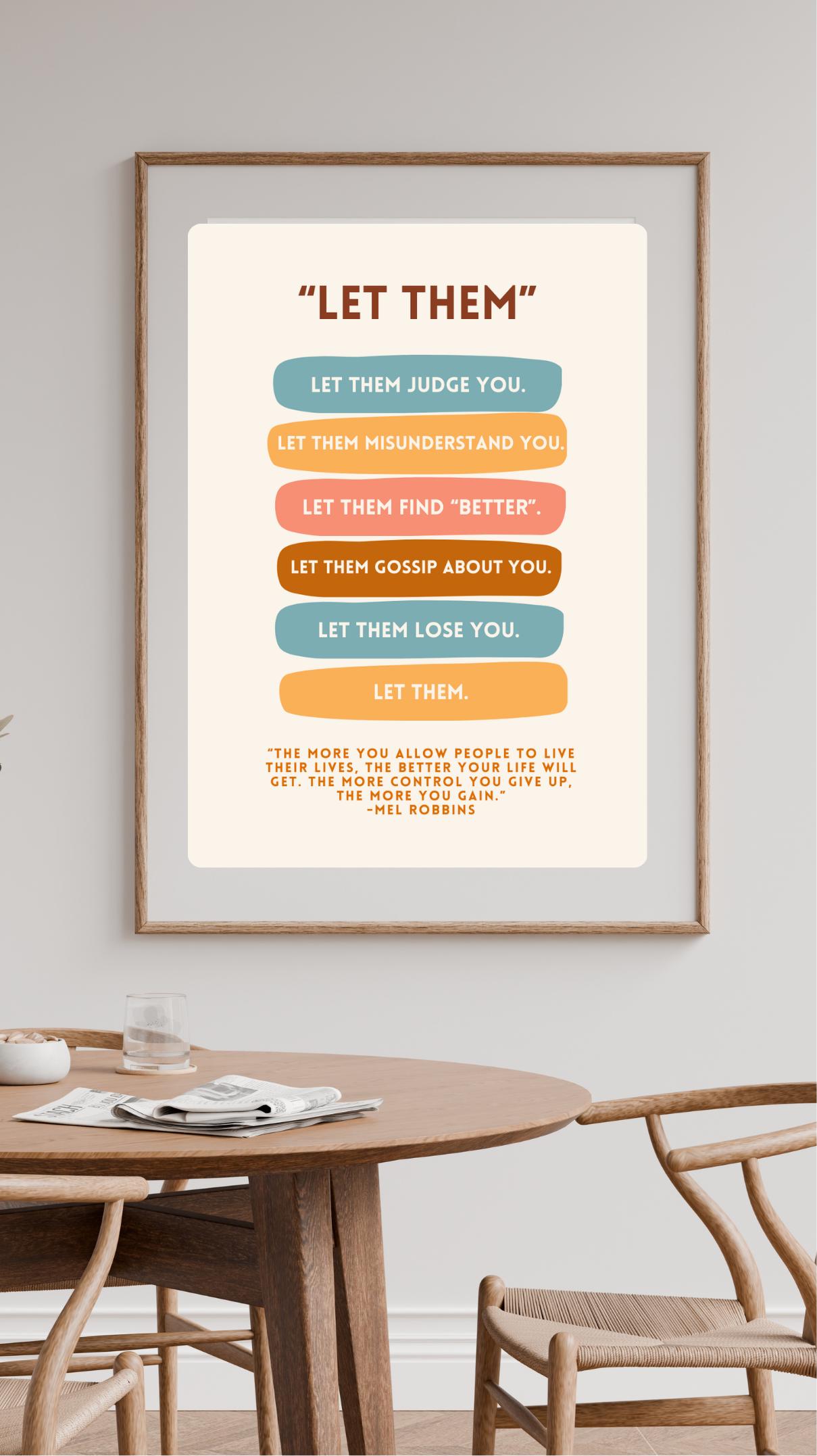 Let Them – Mel Robbins Inspirational Poster - Etsy