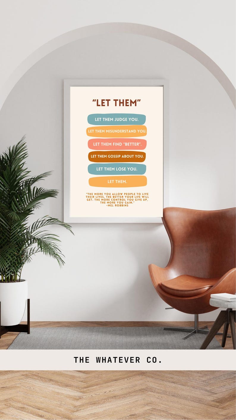 Let Them – Mel Robbins Inspirational Wall Art (digital Download) - Etsy