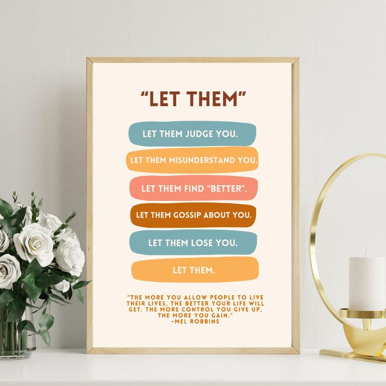 Let Them – Mel Robbins Inspirational Wall Art (digital Download) - Etsy