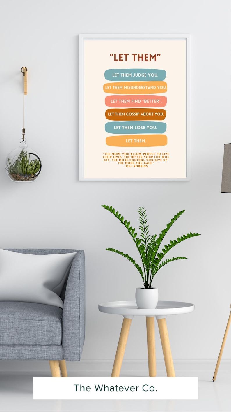 Let Them – Mel Robbins Inspirational Poster - Etsy