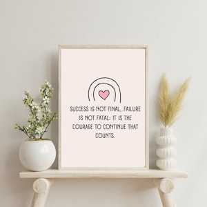 Success Quote Framed Poster - Motivational Wall Art by Churchill - Ready to Hang Home Decor