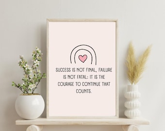 Failure is not fatal - by Churchill - Ready to Hang Home Decor