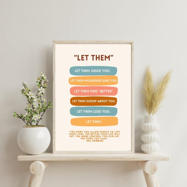Let Them – Mel Robbins Inspirational Wall Art (digital Download) - Etsy