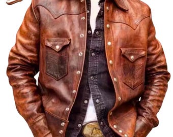 Men’s Vintage Black Distressed Leather Motorcycle Jacket | Genuine Biker Cafe Racer Coat Retro Style