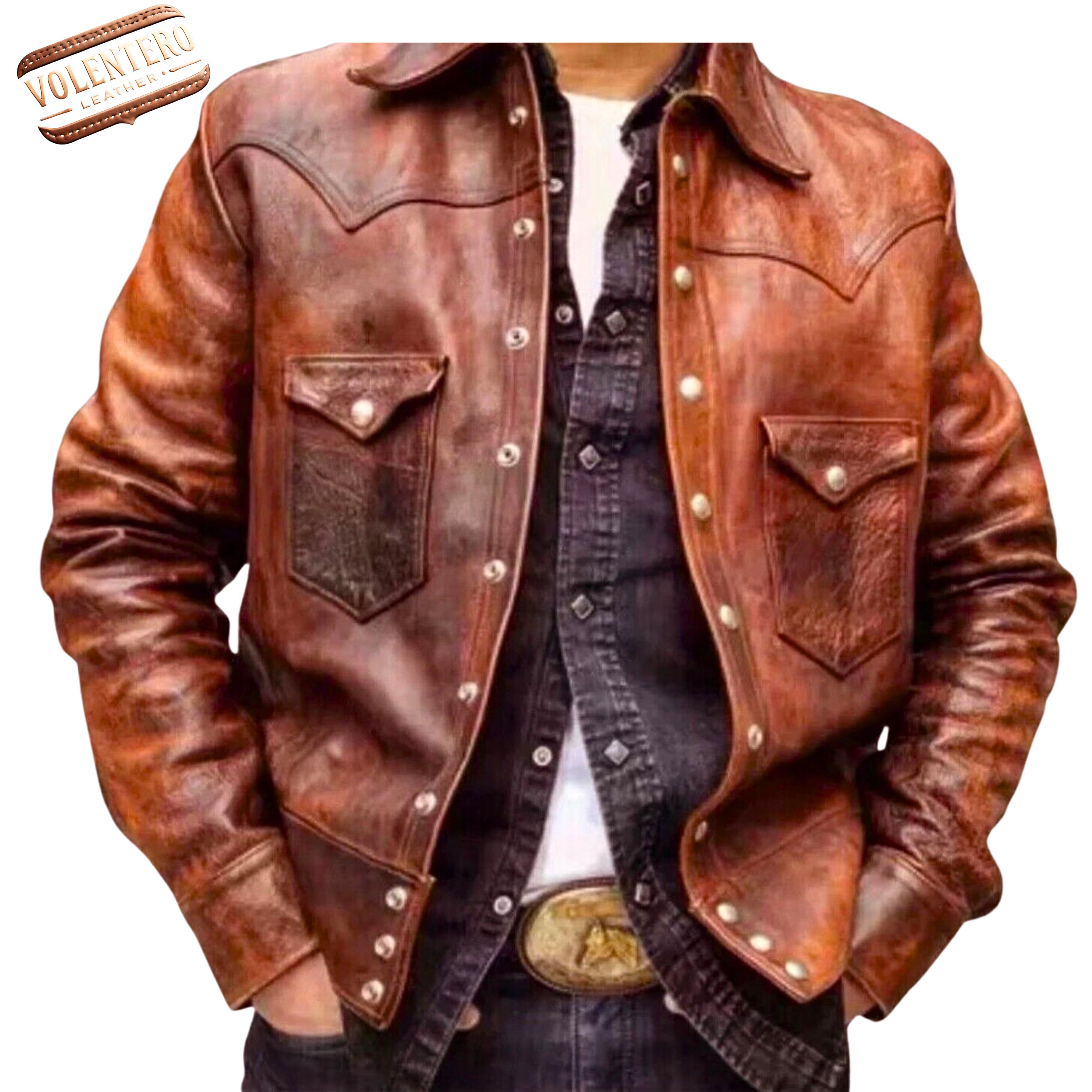 Men’s Vintage Black Distressed Leather Motorcycle Jacket | Genuine Biker Cafe Racer Coat Retro Style