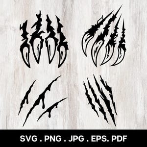 Claw Mark svg, Claw svg, Animal Scratch svg, Claw Scratch svg, Files For Cricut, Tiger Claw svg.