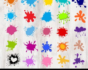 Rozpryski farby svg, rozpryski farby png, plamy farby svg, rozpryski farby svg, clipart rozpryski tuszu, pobieranie cyfrowe.