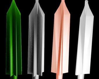 Cortadores de palha (pequenos); conjunto de quatro, compreendendo um de cada variedade de 3, 4, 6 e 8 barbatanas