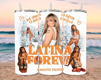 Karol | Latina Foreva| Skinny Tumbler Wrap, Sublimation, PNG File