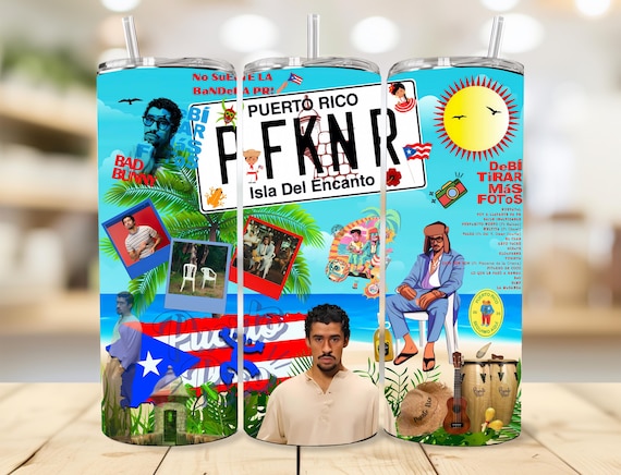 Puerto Rico | PFKNR | Debí Tirar Más Fotos Skinny Tumbler Wrap, Sublimation, PNG File