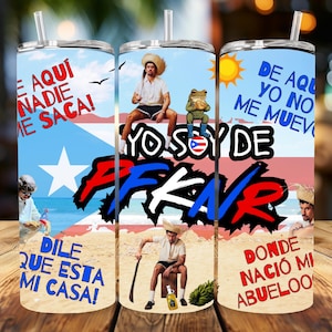 Bad Bunny | Yo Soy De PFKNR | Skinny Tumbler Wrap, Sublimation, PNG File