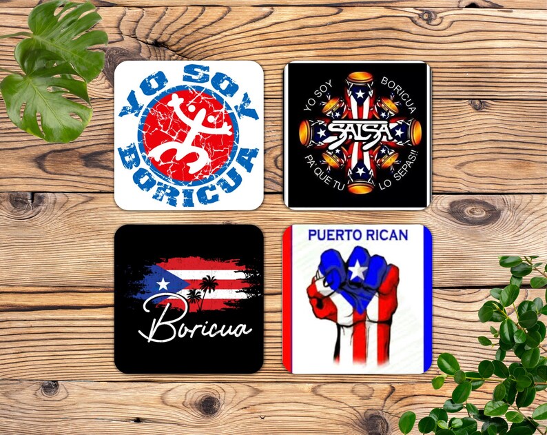 Puerto Rico | Bad Bunny | Coqui 4 Pc. Coaster Sets - Etsy