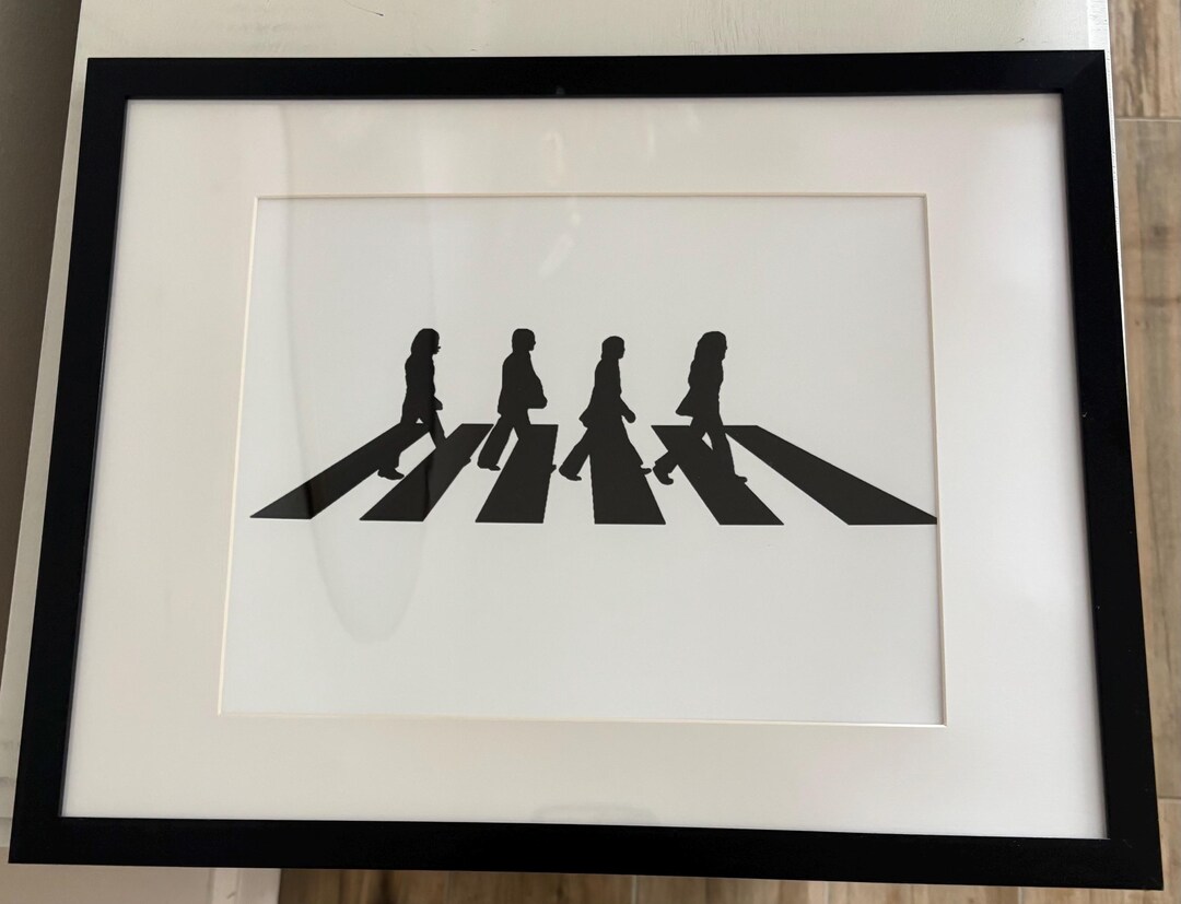 The Beatles Abbey Road Silhouette Photo With Frame - Etsy