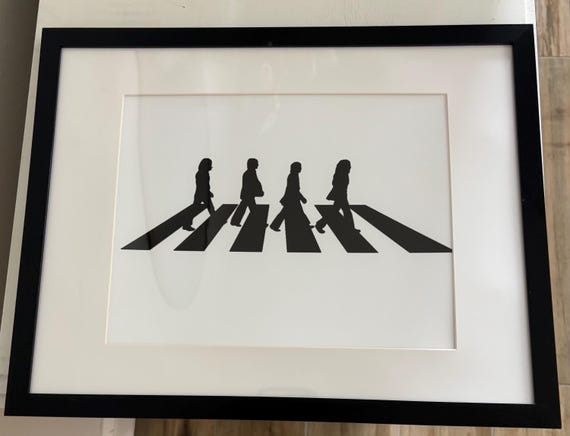 The Beatles Abbey Road Silhouette Photo With Frame - Etsy