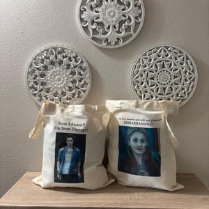 Set of 2 - Twilight-Inspired Reusable Tote Bags