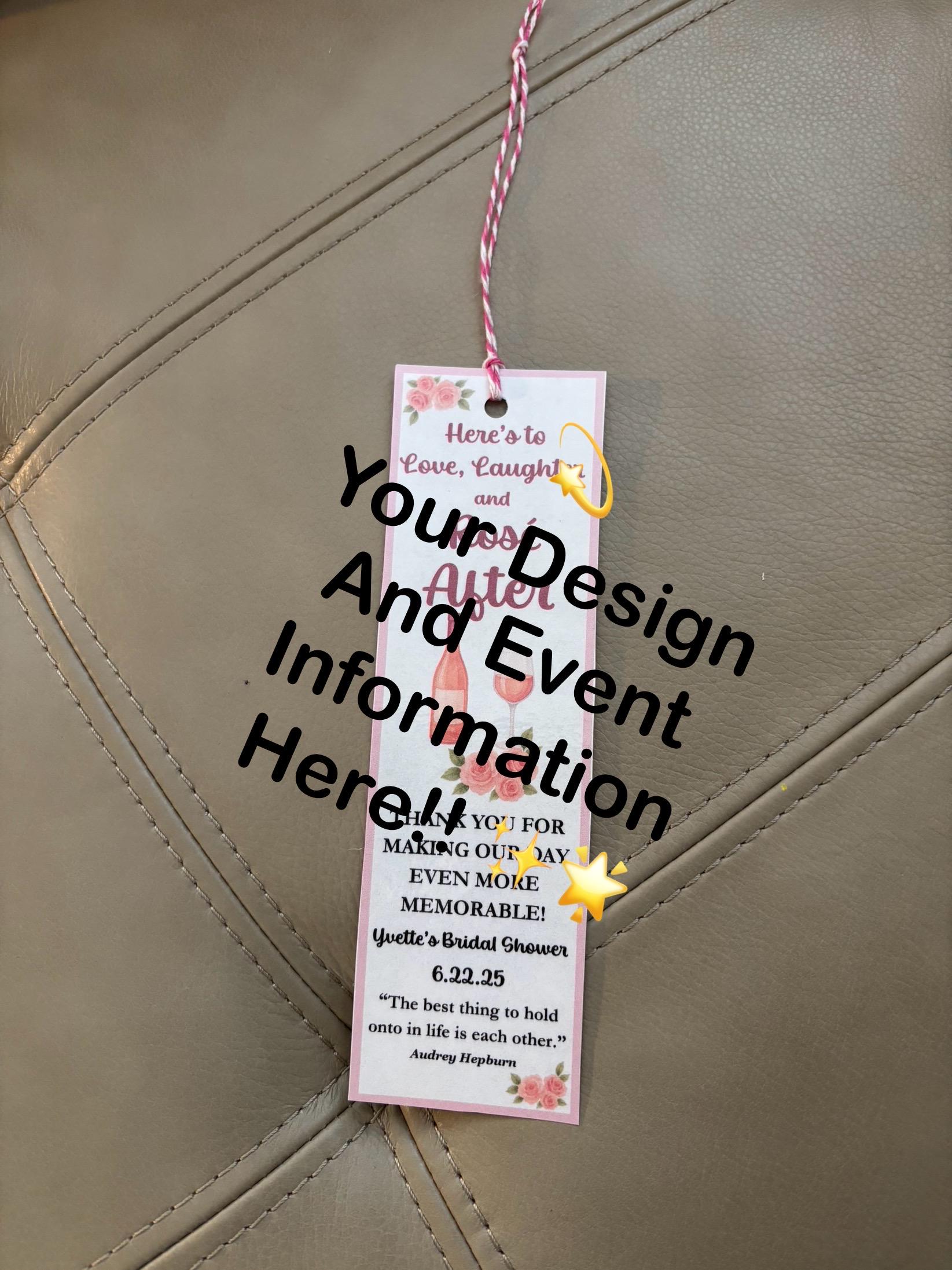 Personalized Laminated Bookmark Favors: Custom Event Keepsake - Etsy