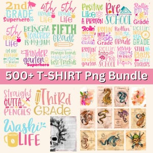 500+ T-Shirt PNG Bundle | Mega Design Pack | Commercial Use | Ready to Print