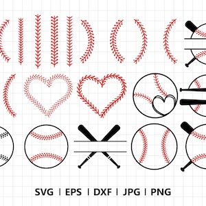 Baseball SVG Bundle, Baseball Svg. Baseball Stitches svg, Baseball Monogram SVG, Digital Download