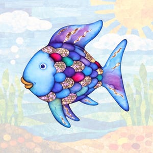 Regenboogvis, clipart, png | Kinderboekillustratie (digitale download)