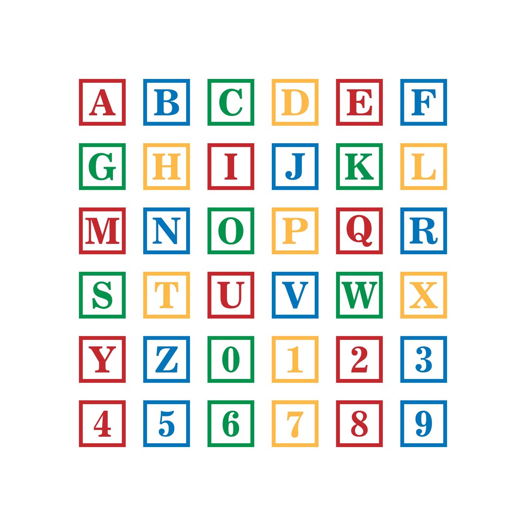 Alphabet Blocks SVG Files | Building Blocks Cut Files | Letter Blocks A ...