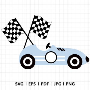 Hand Drawn | Racing Car SVG,Layered,Paper,Race,Retro,Birthday,Topper,Boy,Kids,Cut file,Vinyl,Transportation,Cricut,Vehicles,Instant download