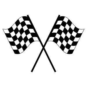 Racing Flagge SVG: Handgezeichnet karierter Aufkleber - Schnittdatei