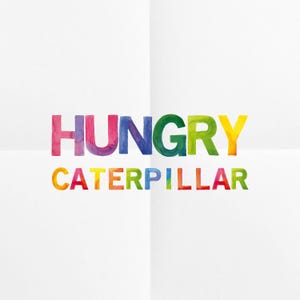 Digital Alphabet, Watercol Letters, Eric Carle style, Very Hungry Caterpillar, scrapbooking, birthday invitation, kids stationery.