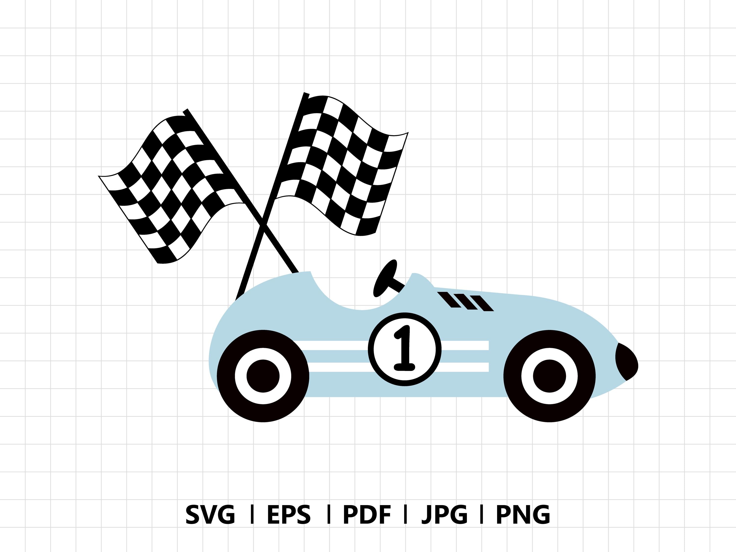Hand Drawn | Racing Car Svg,layered,paper,race,retro,birthday,topper ...