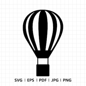 Hot Air Balloon Svg, svg files, svg files for cricut, svg cricut, svg images, svg designs, clipart, Digital Download, Silhouette Svg