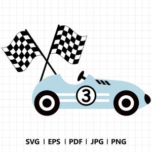 Hand Drawn | Racing Car SVG,Layered,Paper,Race,Retro,Birthday,Topper,Boy,Kids,Cut file,Vinyl,Transportation,Cricut,Vehicles,Instant download