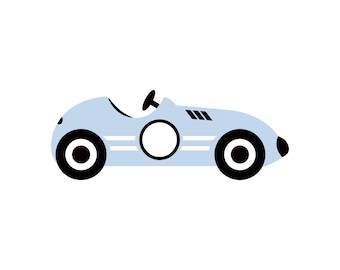 Raceauto SVG, gelaagd, papier, race, retro, verjaardag, taarttopper, jongen, kinderen, snijbestand, vinyl, vervoer, Cricut, voertuigen, direct downloaden