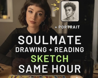 Soulmate Drawing & Tarot Reading Same Hour Or Same Day Psychic Reading Draw My Soulmate Sketch Future Husband Portrait Depth Love Reading
