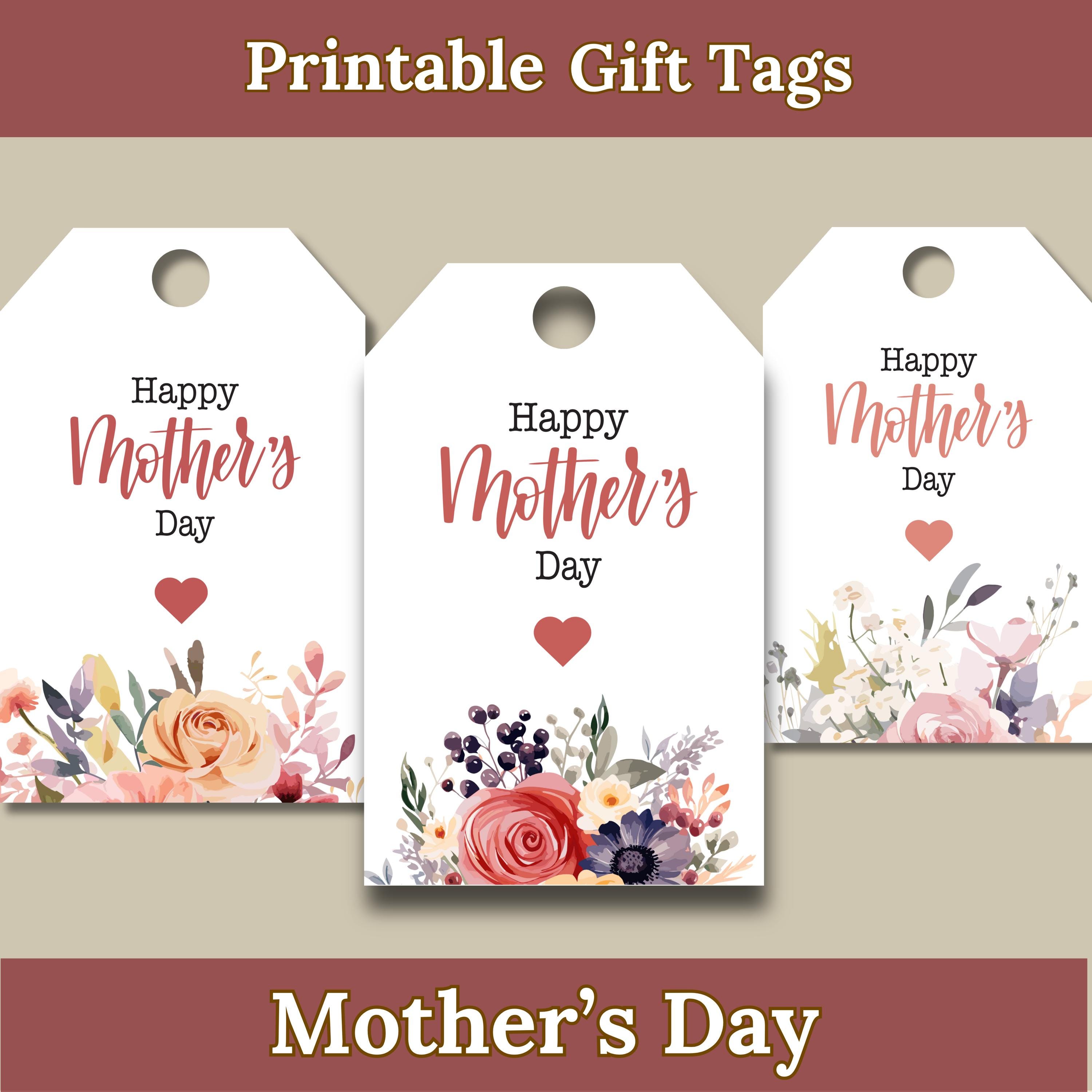 3 Printable Mother’s Day Gift Tags | Floral Gift Tags | Instant Download
