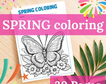 30 Butterfly Coloring Worksheets – A4 Printable Easter Banners – Fun & Creative Kids Activity