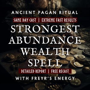 Strongest Abundance Wealth Spell With Freyr, Eternal Financial Freedom, Fast Money Magic, Insane Money Magnet Spell For Abundance