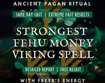 Strongest Fehu Money Ritual | Viking Wealth Attraction Work | Norse God Freyr Abundance Alignment | Same Day Casting Fast Results