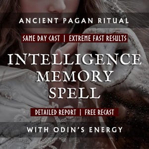 May include: An image with text that reads "ANCIENT PAGAN RITUAL" and "INTELLIGENCE MEMORY SPELL". The image also includes a close-up of a person and a white owl. Additional text includes "SAME DAY CAST | EXTREME FAST RESULTS" and "DETAILED REPORT | FREE RECAST".