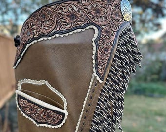 Custom Tooled Leather Show Chaps: Western Performance Apparel