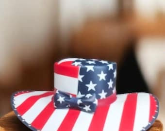 Cowboy Hat American Flag Style - Patriotic Western Pride