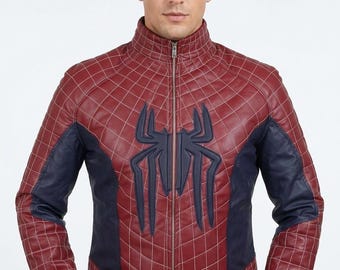 Spider-Man Inspired Faux Leather Jacket: Peter Parker Cosplay, 3 Styles